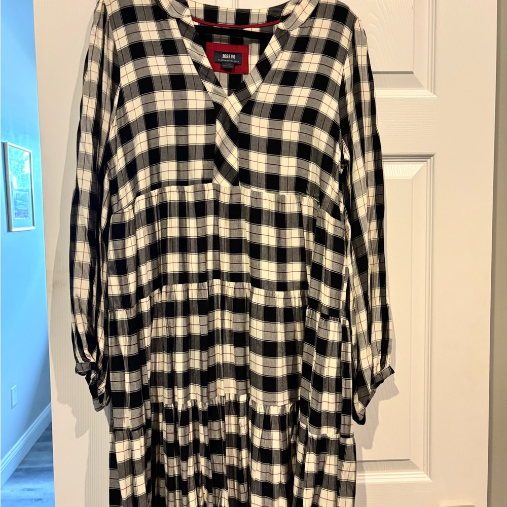 Black and White Plaid Dress